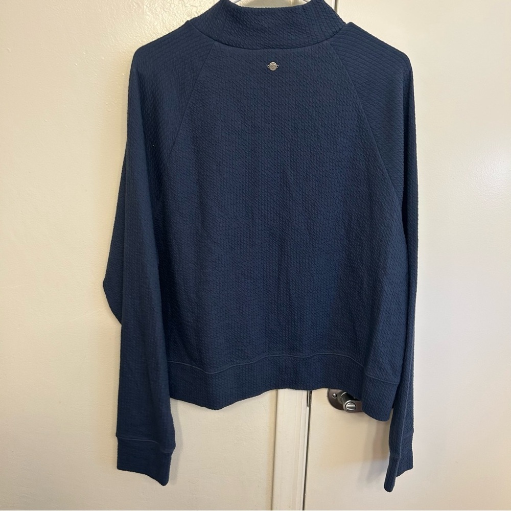 CALIA by Carrie Underwood Textured Mock Neck Golf Top Blue Women’s XL - Picture 7 of 8